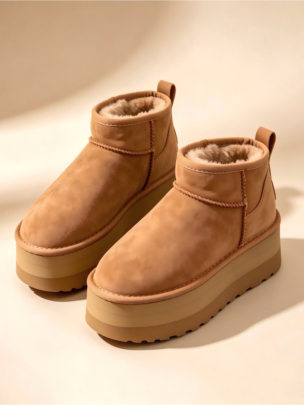 UGG Classic Ultra Mini Platform Chestnut Suede Winter Boots
